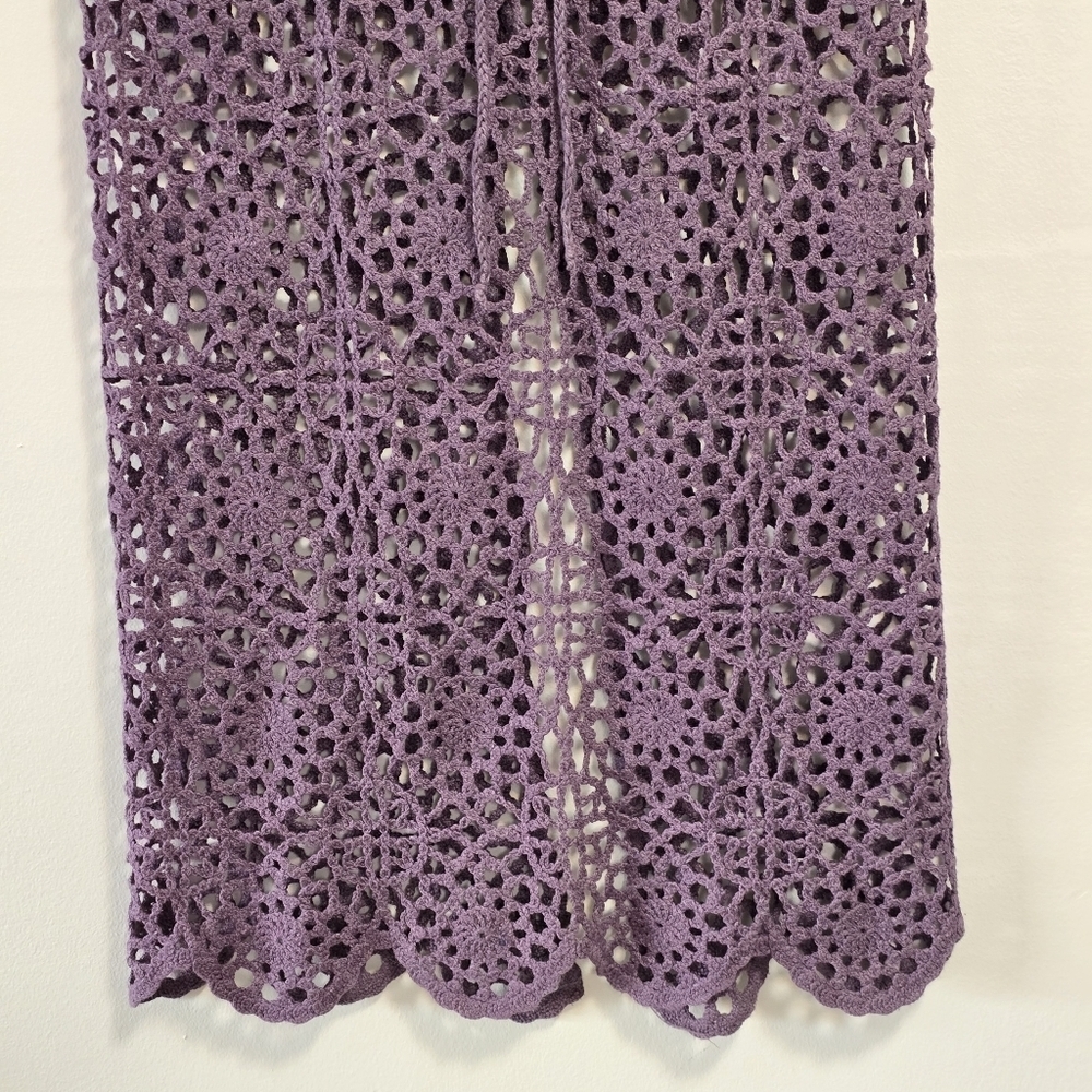 Pull &Bear Elegant Purple Crochet Skirt - Picture 3 of 10